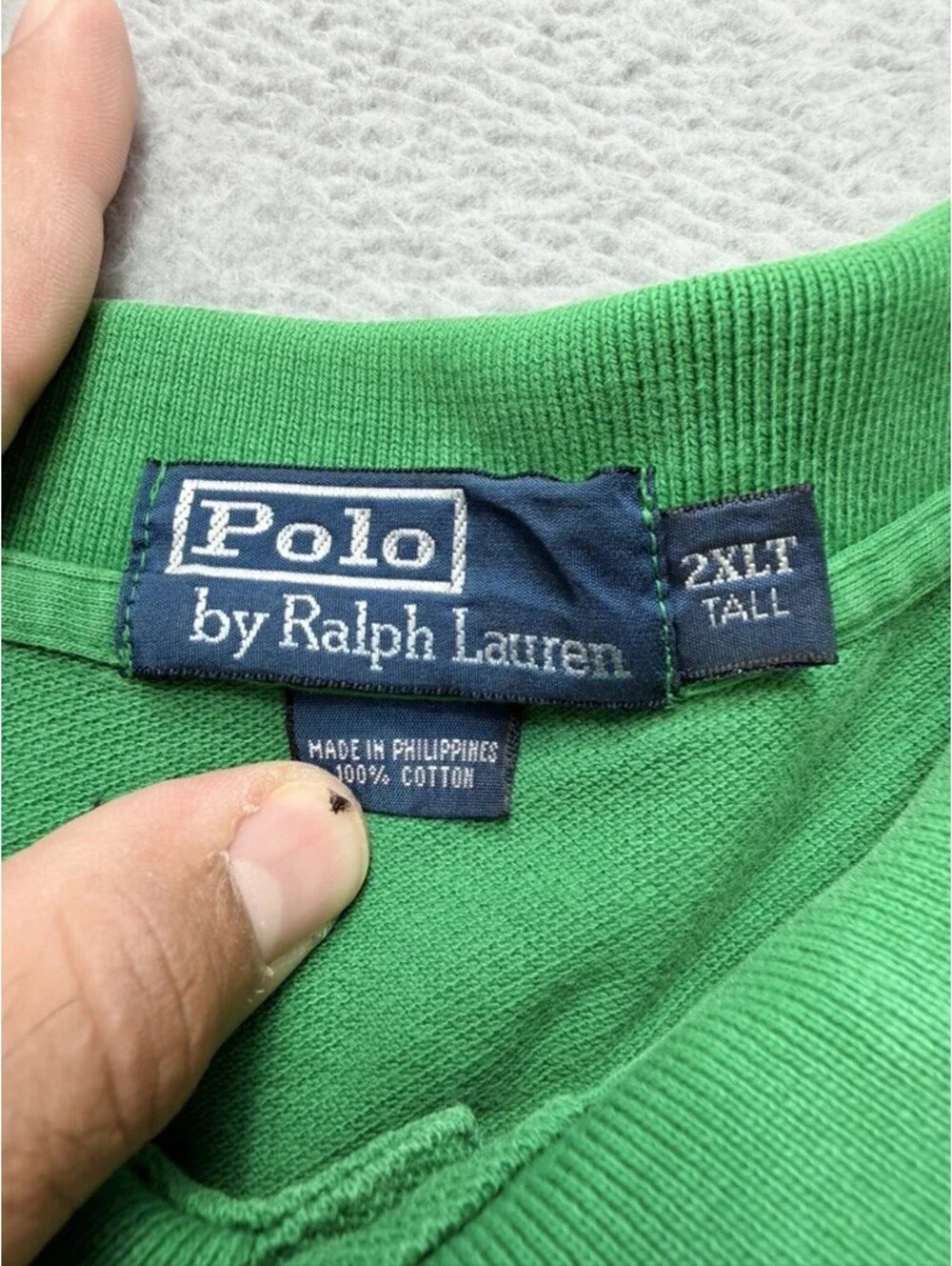 Polo Ralph Lauren Polo Shirt Mens 2XLT Tall Green Embroidered Pony Logo Cotton